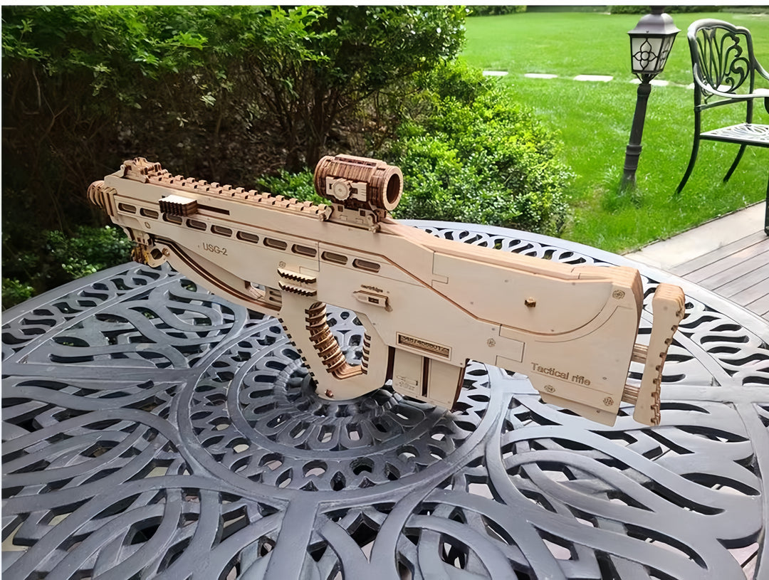 Rokrgeek Assault AUG 3D Wooden Gun Puzzle