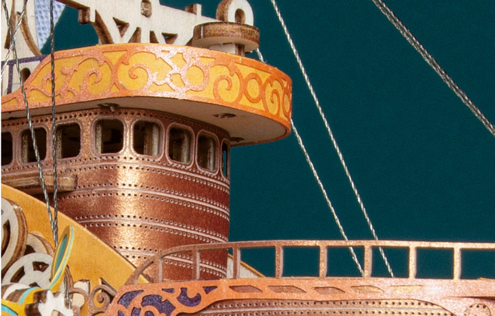Handgefertigte Meisterwerke der Fantasy-Luftschiffe von Rokrgeek