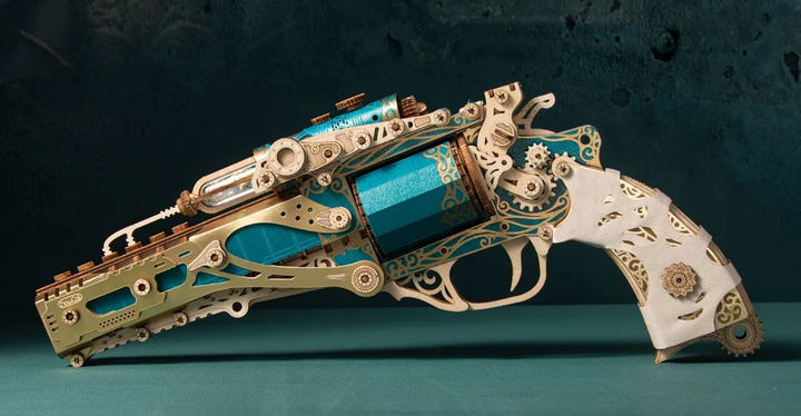 Rokrgeek Revolver Gun 3D Wooden Puzzle