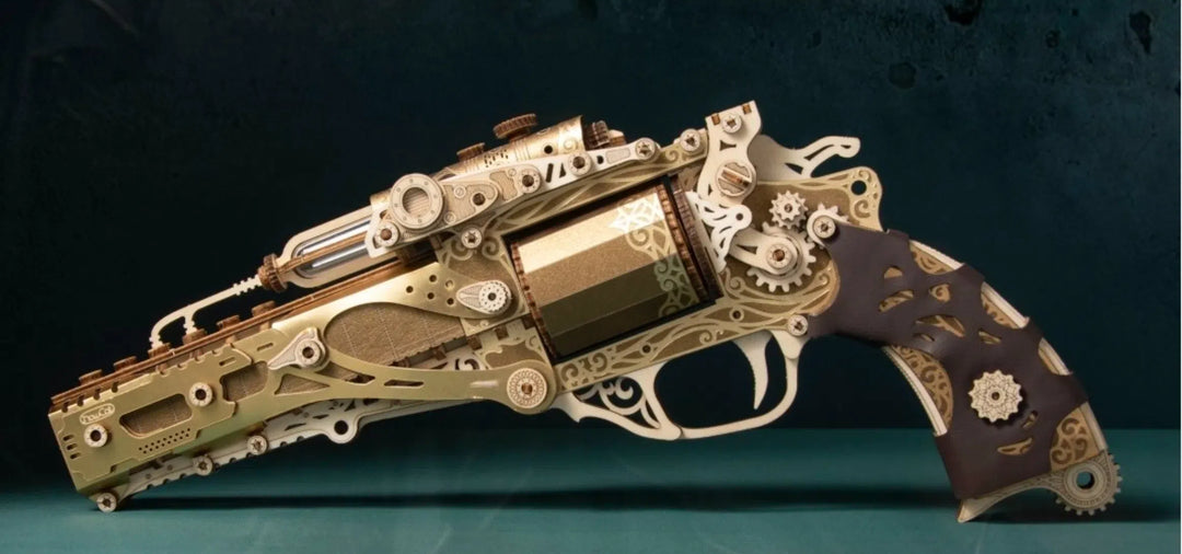 Rokrgeek Revolver Gun 3D Wooden Puzzle
