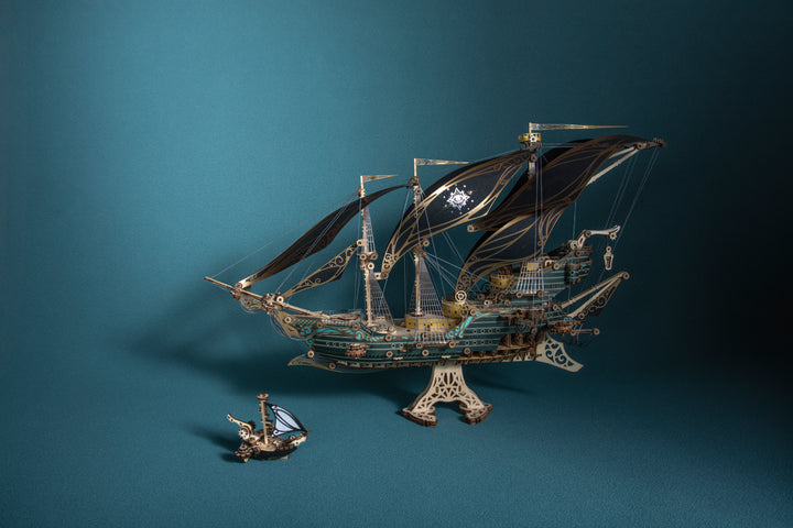 Rokrgeek Future Piratenschiff 3D-Holzmodell