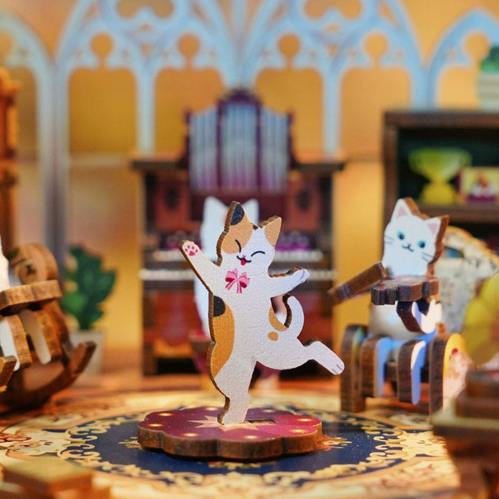 Rokrgeek Gathering of Cats Spieluhr 3D-Holzpuzzle