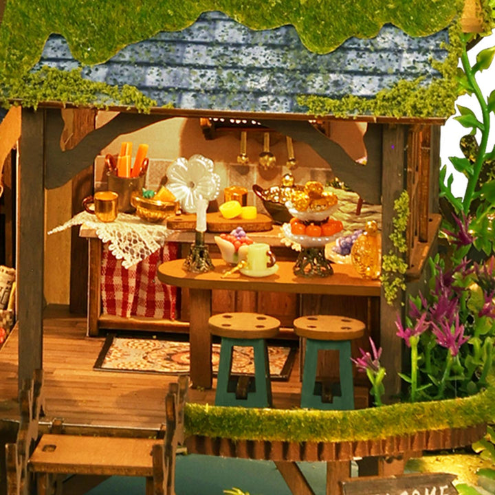 rokrgeek Enchanted Forest Cottage Miniature House Kit