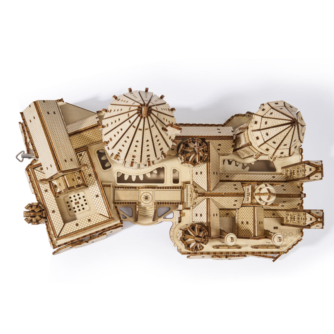 Rokrgeek Magic School Spieluhr 3D-Holzpuzzle