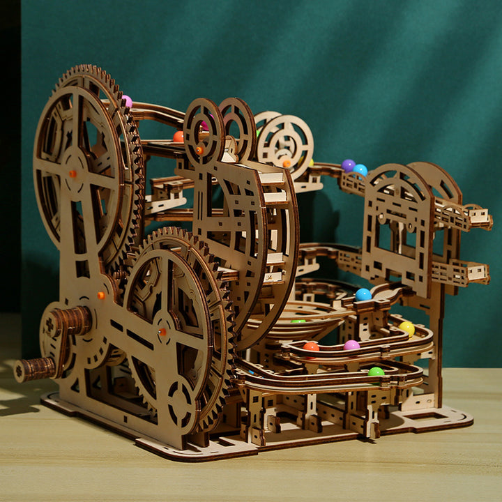 Rokrgeek Marble Climber Festung Murmelbahn aus Holz, 3D-Puzzle