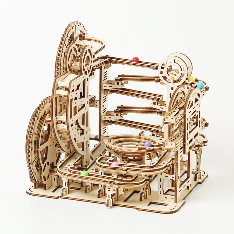 Rokrgeek Marble Climber Festung Murmelbahn aus Holz, 3D-Puzzle