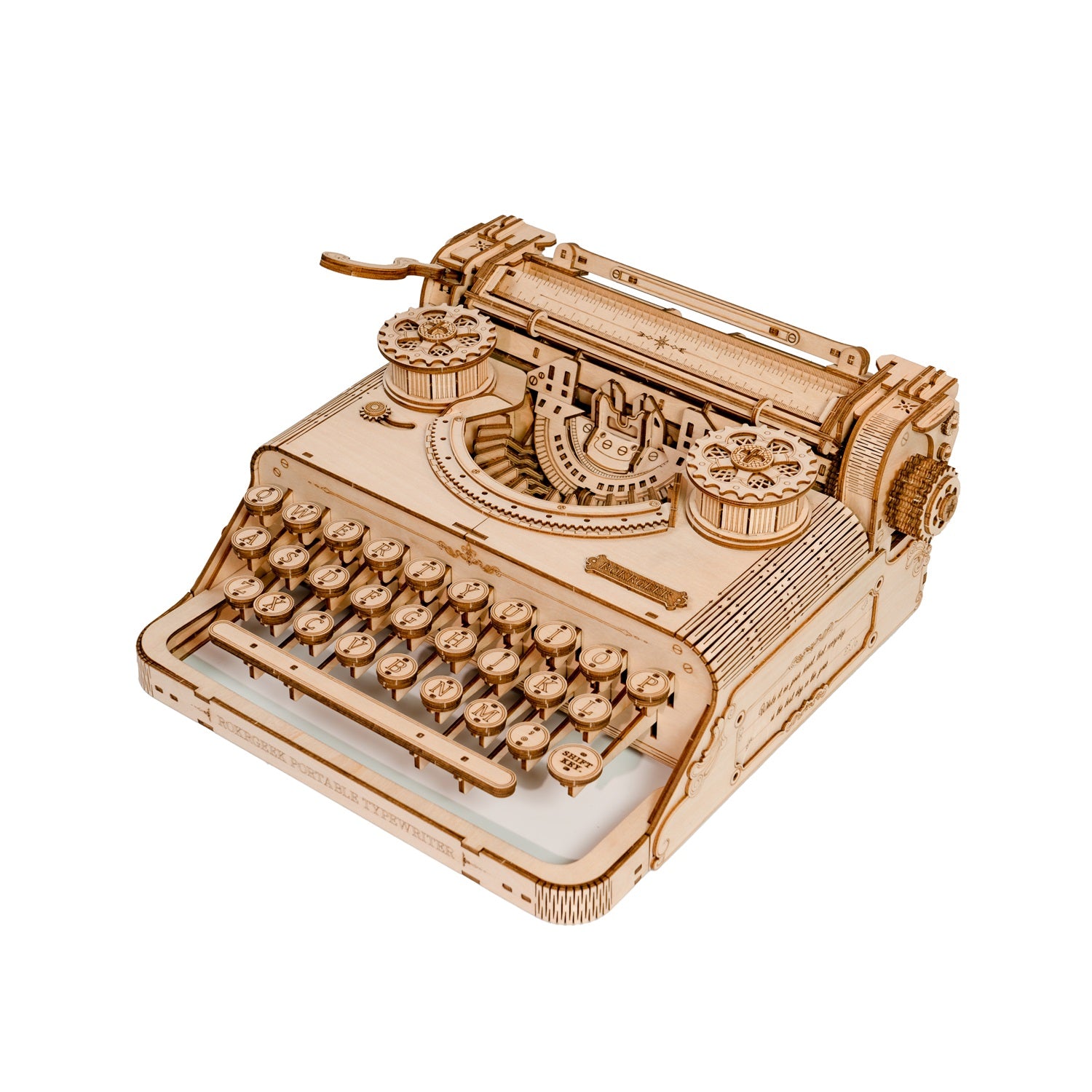 Rokrgeek Classic Typewriter 3D Wooden Puzzle