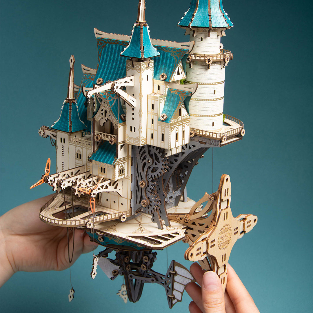 Rokrgeek Fantasy Steam Castle 3D Wooden Puzzle