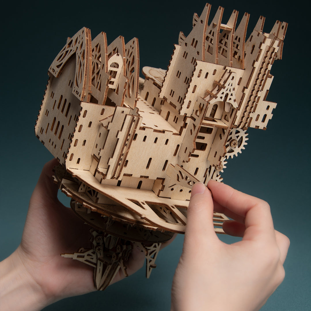 Rokrgeek Fantasy Steam Castle 3D Wooden Puzzle