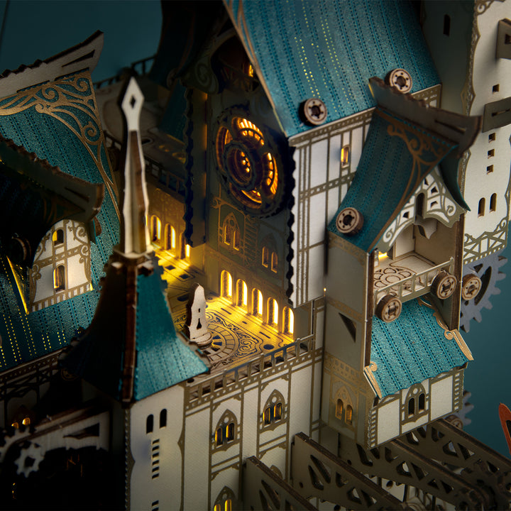 Rokrgeek Fantasy Steam Castle 3D Wooden Puzzle