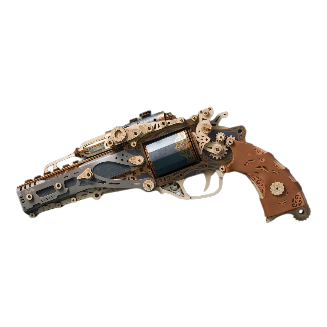 Rokrgeek Revolver Gun 3D Wooden Puzzle