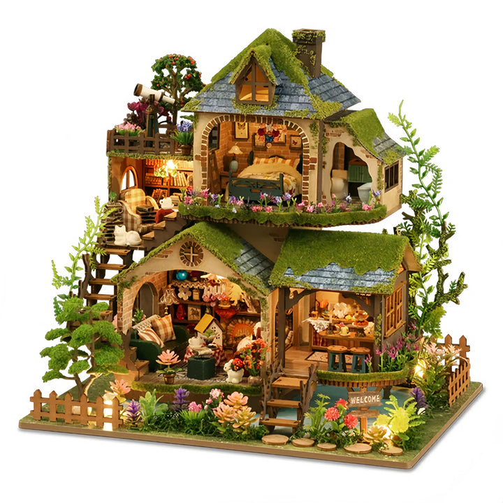 rokrgeek Enchanted Forest Cottage Miniature House Kit