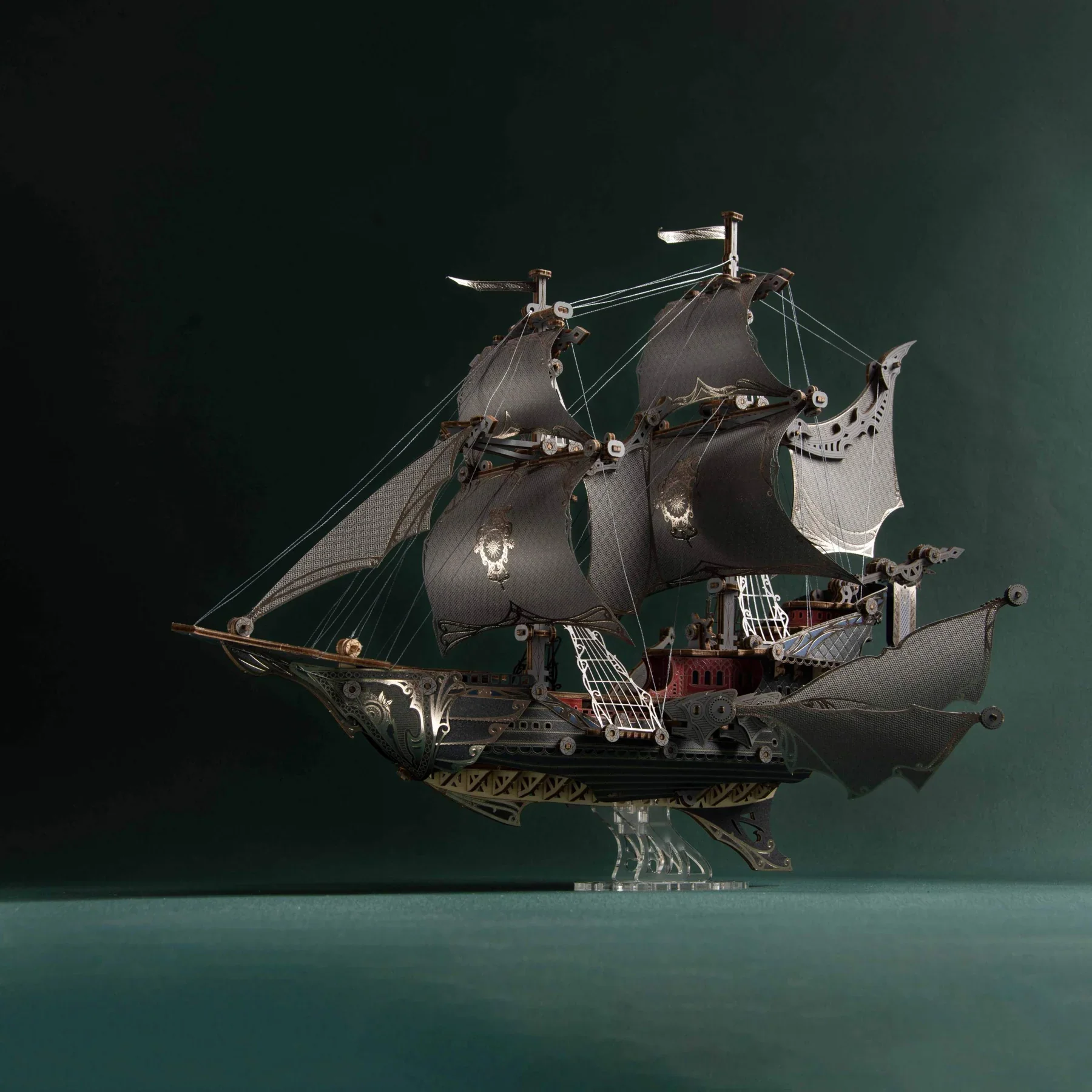 Rokrgeek Fantasy Elf Ship DIY 3D Wooden Puzzle Kit
