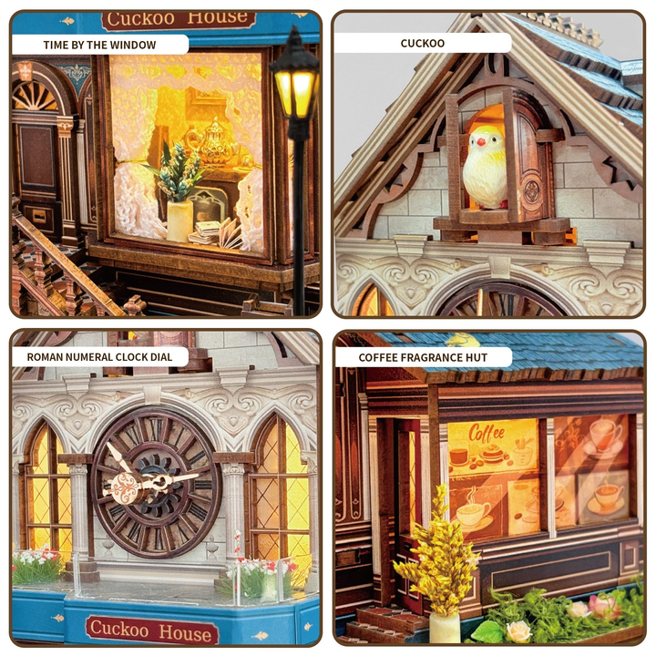 Cuckoo Cottage Clock 3D Wooden Puzzle