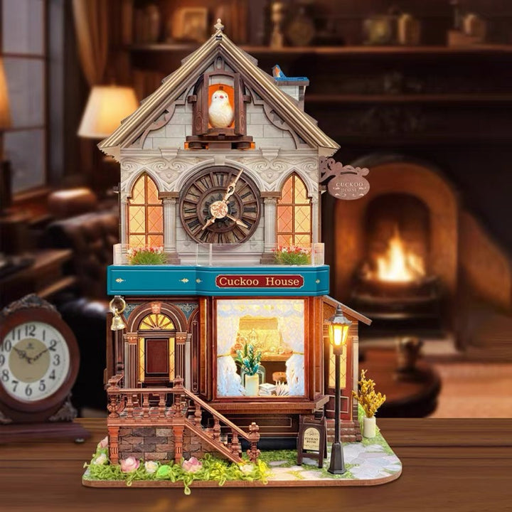 Cuckoo Cottage Clock 3D Wooden Puzzle