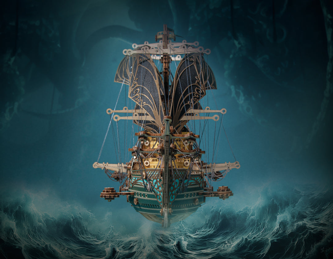 Rokrgeek Future Piratenschiff 3D-Holzmodell