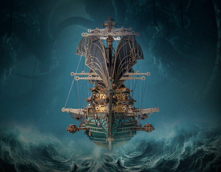 Rokrgeek Future Piratenschiff 3D-Holzmodell
