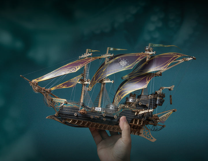 Rokrgeek Future Piratenschiff 3D-Holzmodell