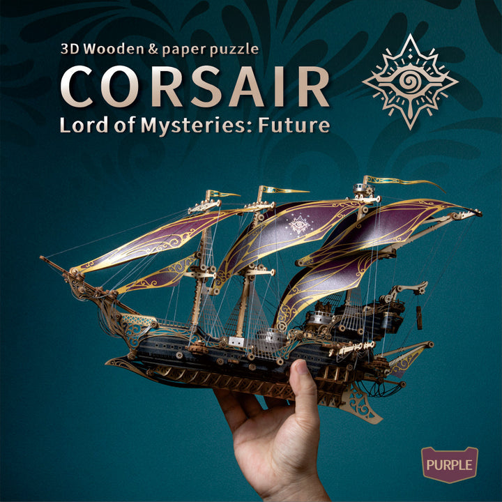 Rokrgeek Future Piratenschiff 3D-Holzmodell