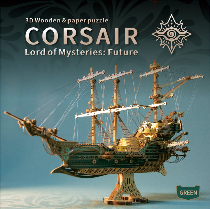 Rokrgeek Future Piratenschiff 3D-Holzmodell