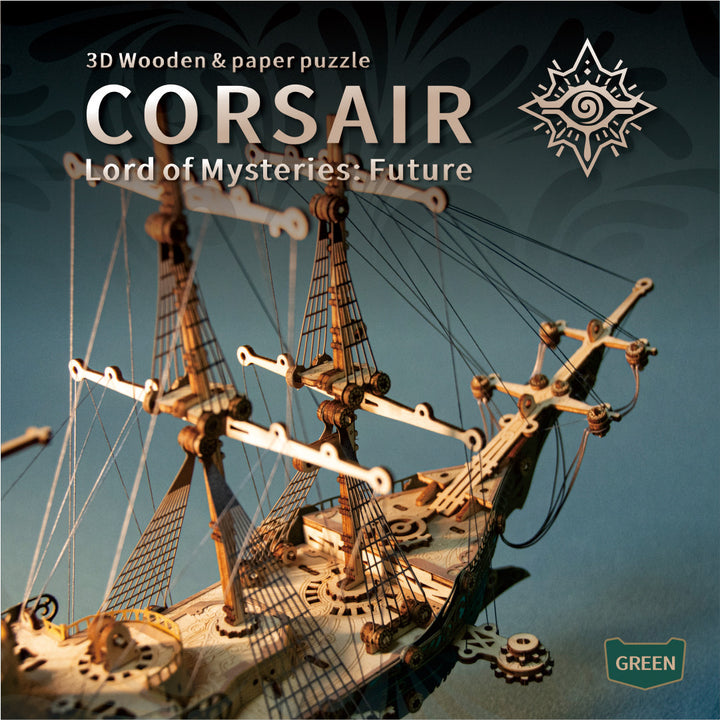 Rokrgeek Future Piratenschiff 3D-Holzmodell