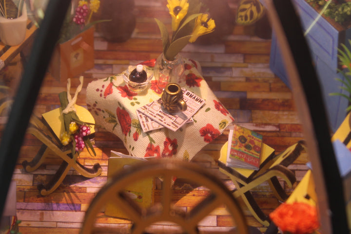 Kit de bricolage maison miniature Star Garden Cafe