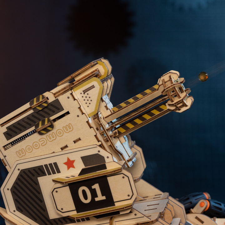 Puzzles en bois 3D ROKRGEEK Woodmaster RC Char d'artillerie