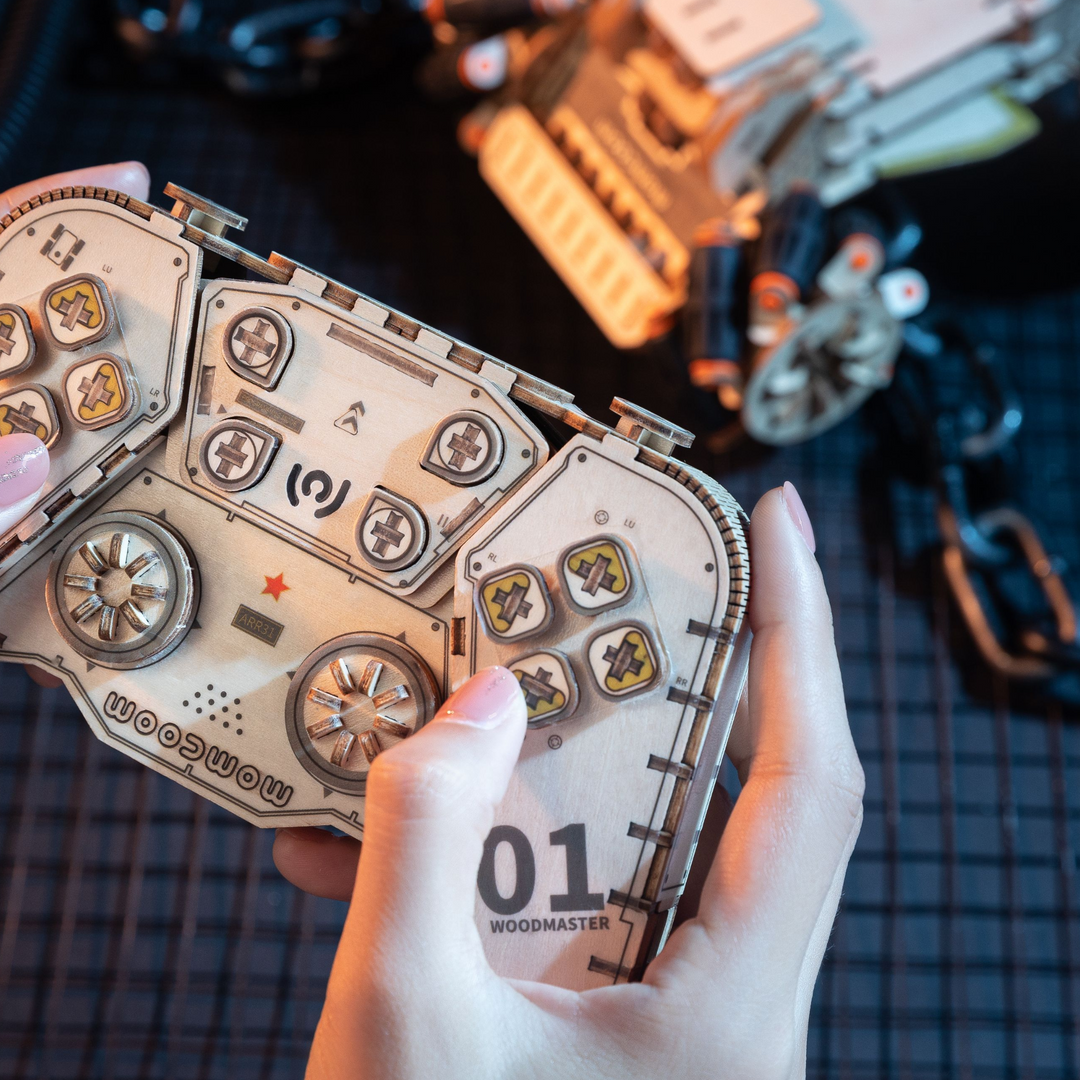 Puzzles en bois 3D ROKRGEEK Woodmaster RC Char d'artillerie