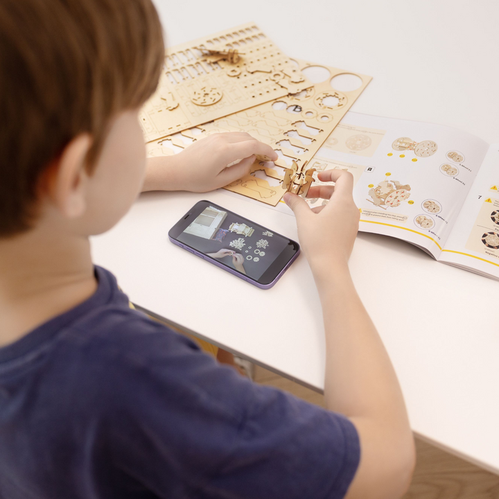 Puzzles en bois 3D ROKRGEEK Woodmaster RC Char d'artillerie