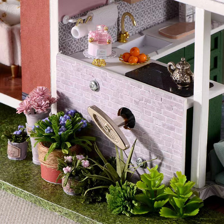 Rokrgeek Monets Gartenvilla Miniatur-Puppenhausbausatz