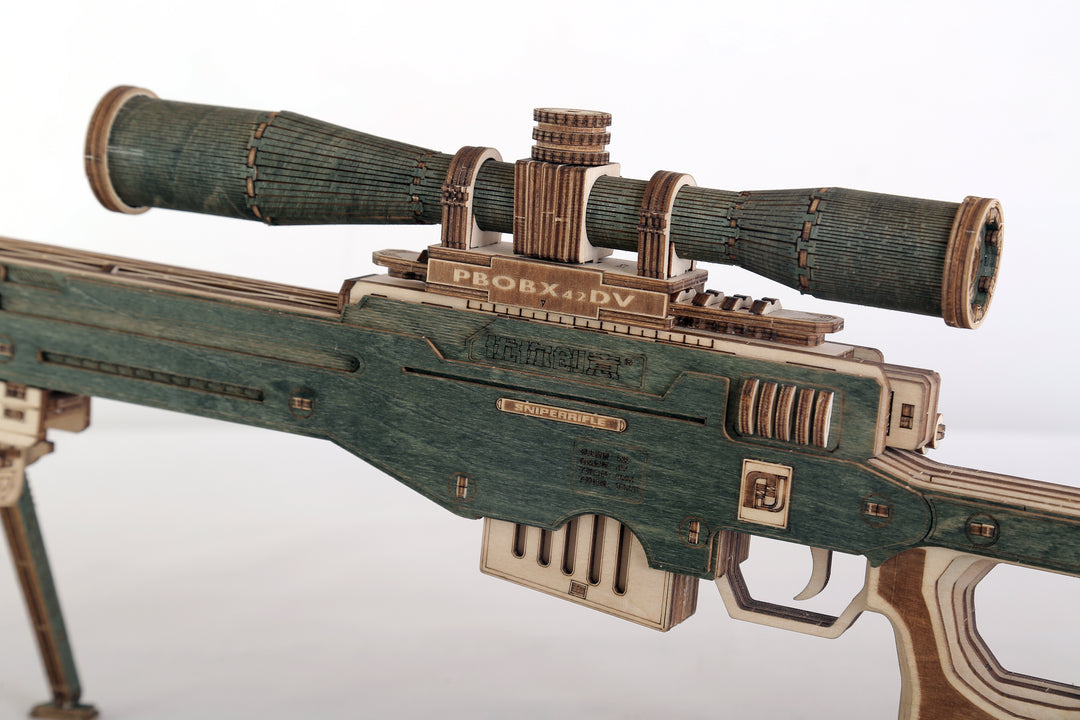 Rokrgeek AMW Sniper Army Green 3D Wooden Puzzle