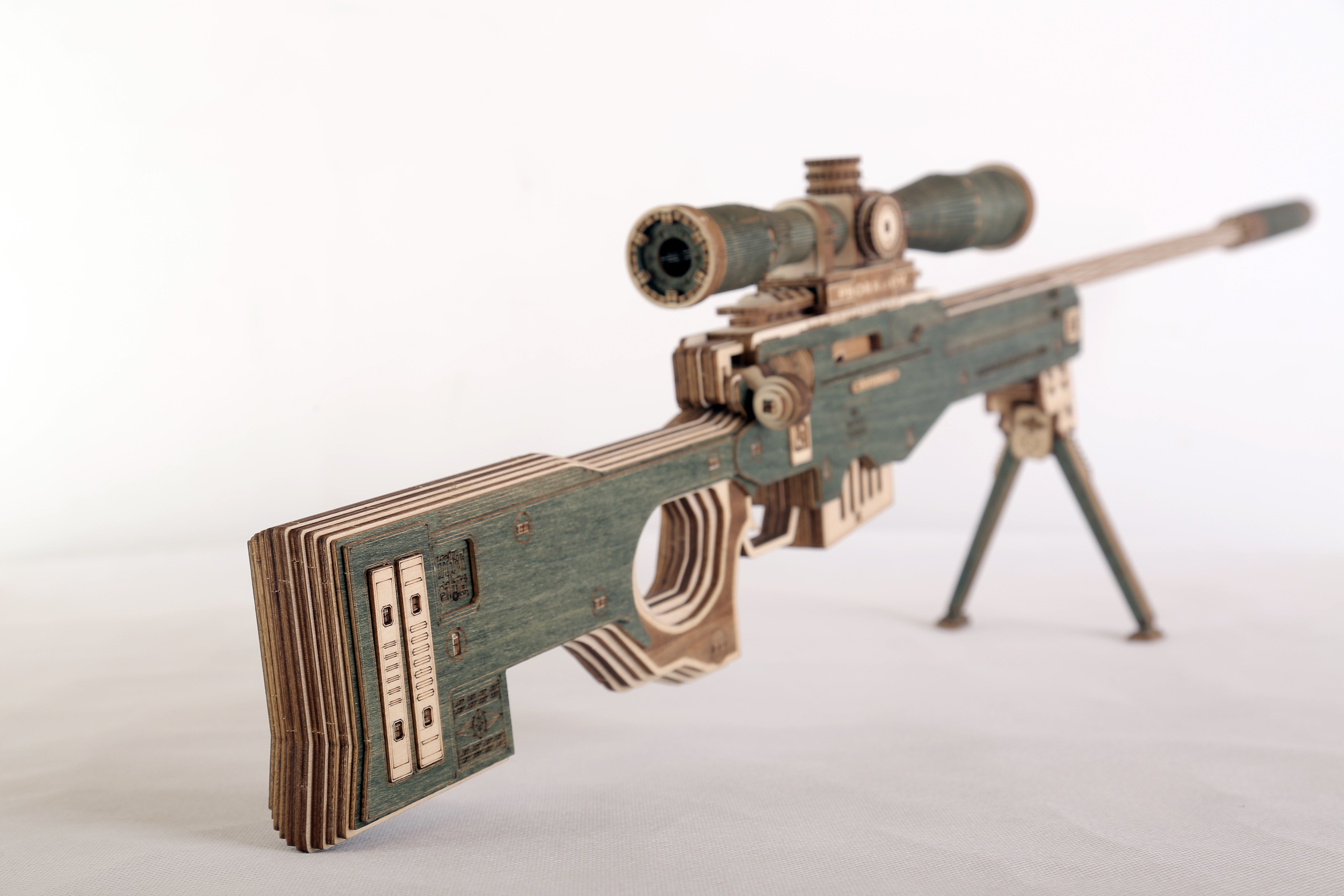 Rokrgeek AWM Sniper Rifle 3D Wooden Gun Puzzle – Rokr Geek