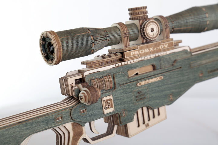 Rokrgeek AMW Sniper Army Green 3D Wooden Puzzle
