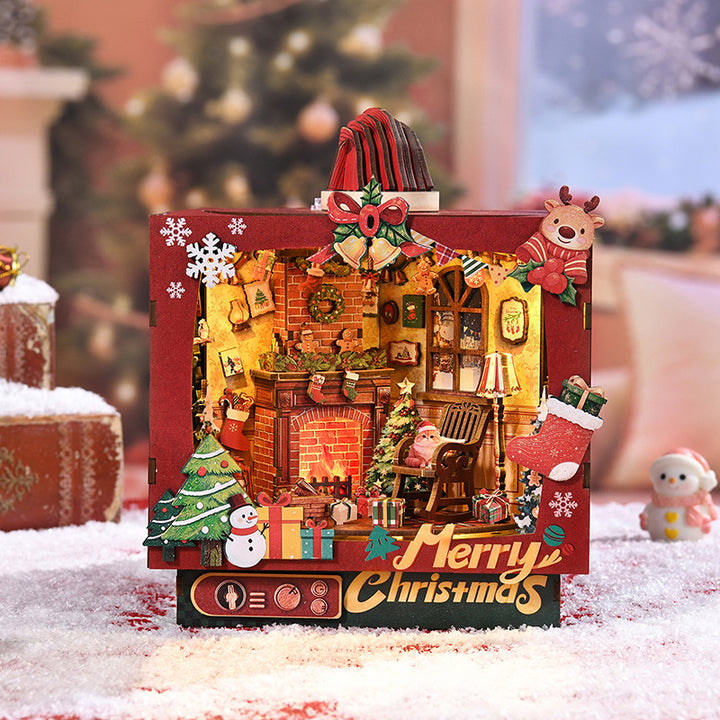 ROKRGEEK CHRISTMAS TRIPLE SCENE DIY BOOK NOOK KIT