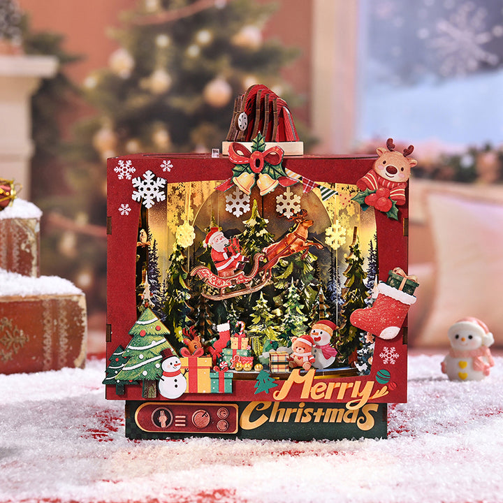 ROKRGEEK CHRISTMAS TRIPLE SCENE DIY BOOK NOOK KIT