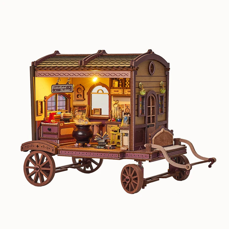 Rokrgeek Magic Merchant’s Traveling Wagon Miniature House