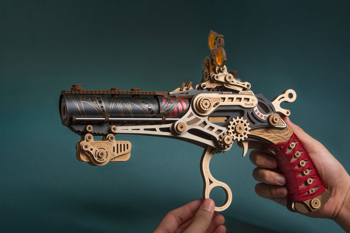 Lever Pistol Wooden Gun 3D Puzzle