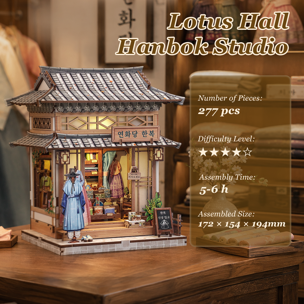 Rokrgeek Lotus Hall Hanbok Studio DIY Miniature House