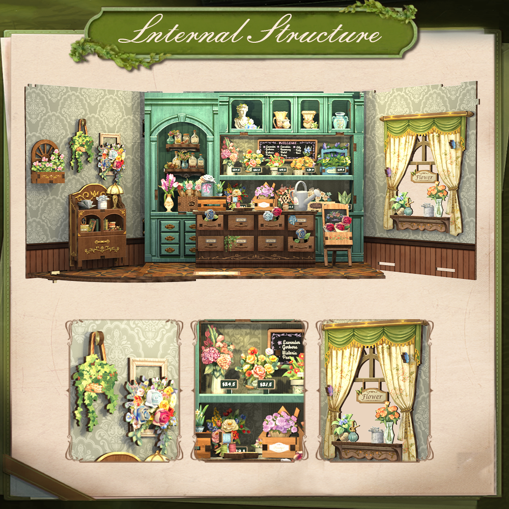 Rokrgeek Blossom Florists DIY Miniature House Kit