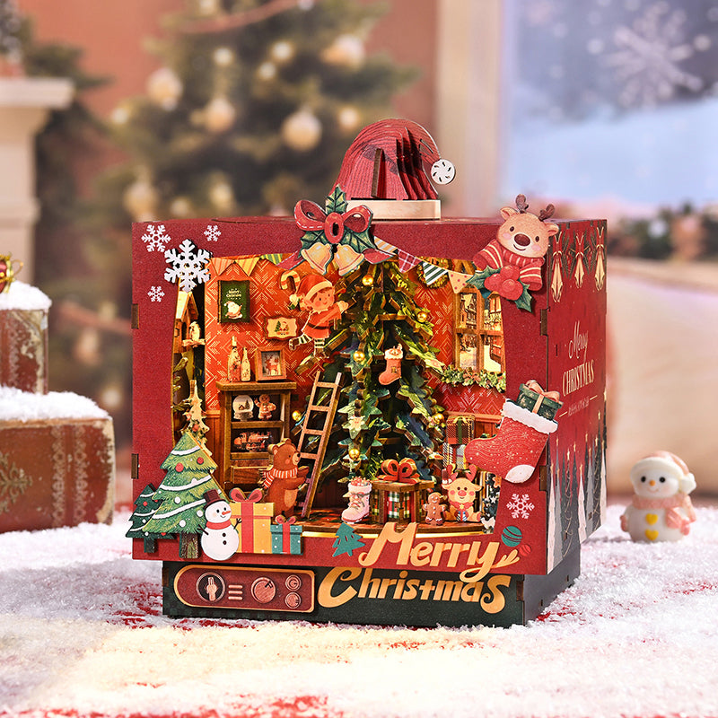 ROKRGEEK CHRISTMAS TRIPLE SCENE DIY BOOK NOOK KIT