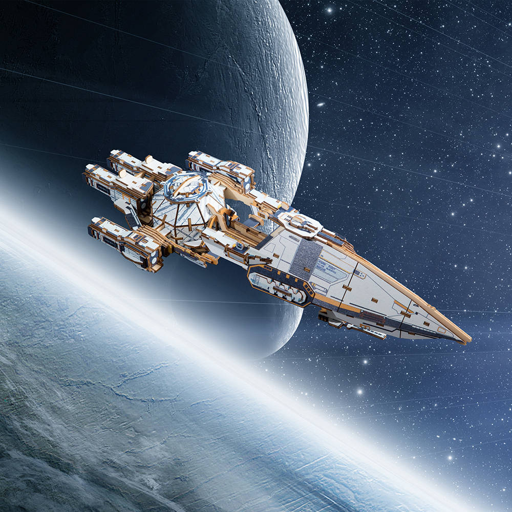 Rokrgeek 3. Body Problem Battleship 3d Wooden Puzzle
