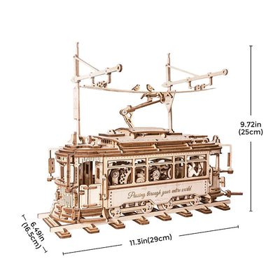 ROKRGEEK Trams Equal Scale Wooden Puzzle