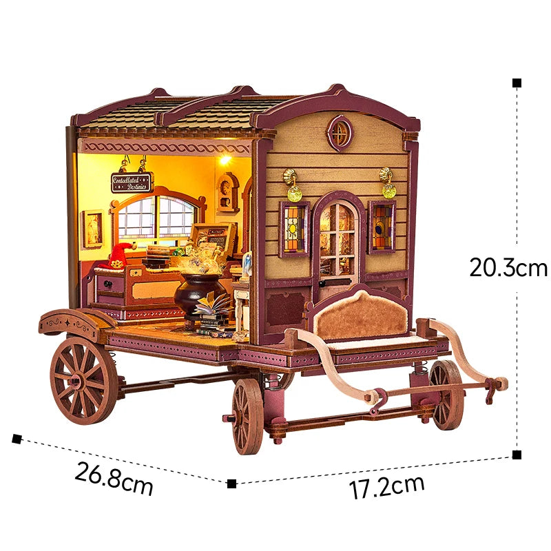 Rokrgeek Magic Merchant’s Traveling Wagon Miniature House