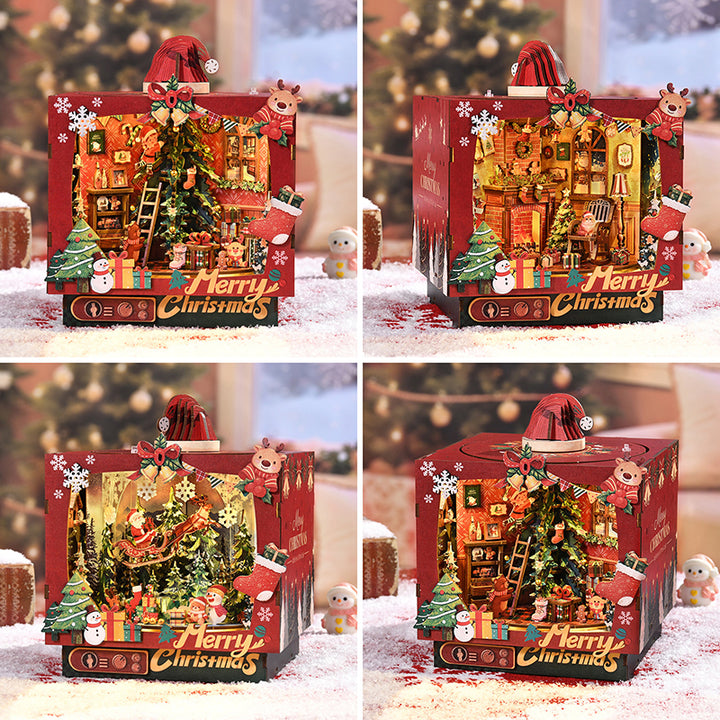 ROKRGEEK CHRISTMAS TRIPLE SCENE DIY BOOK NOOK KIT