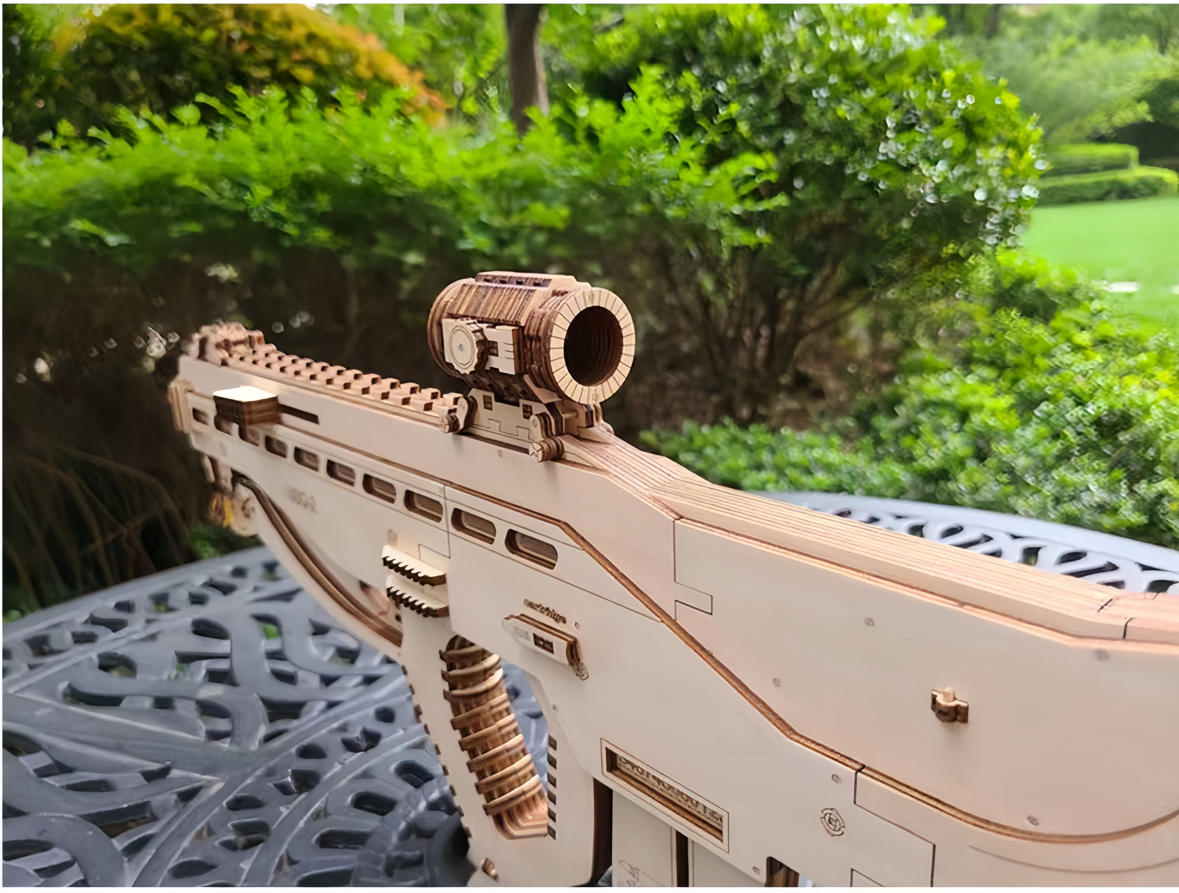 Rokrgeek Assault AUG 3D Wooden Gun Puzzle