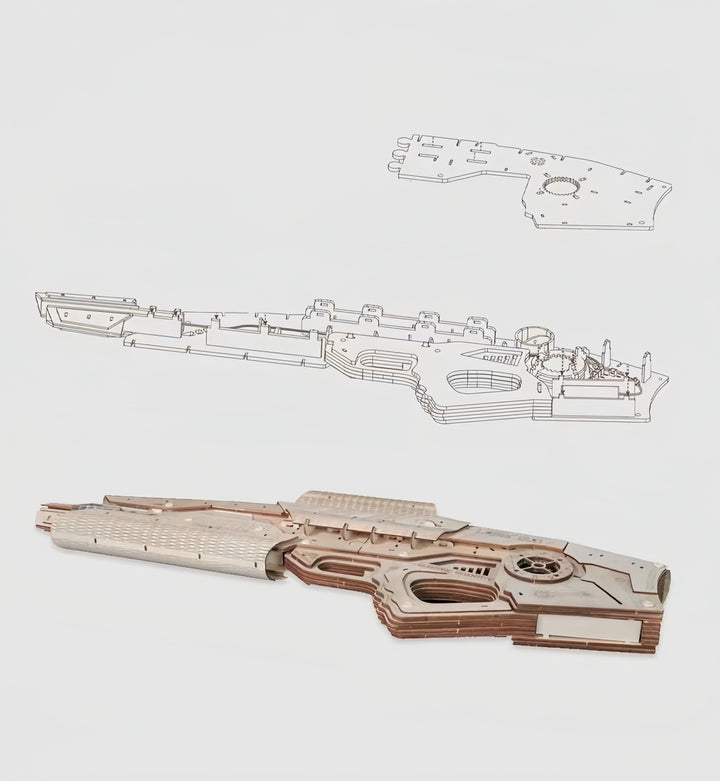 Rokrgeek Laser Star Wooden Gun Models