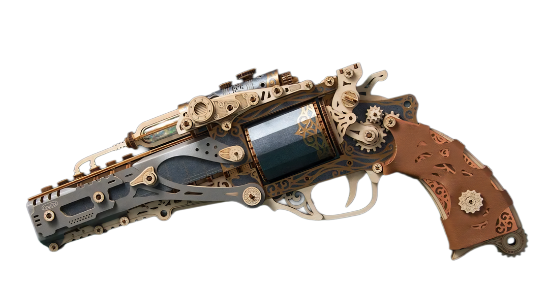Puzzle en bois 3D Rokrgeek Revolver Gun