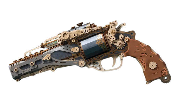 Puzzle en bois 3D Rokrgeek Revolver Gun