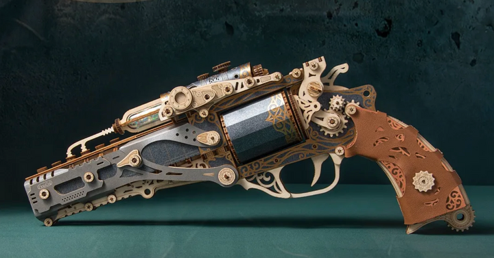 Puzzle en bois 3D Rokrgeek Revolver Gun