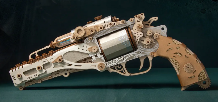 Puzzle en bois 3D Rokrgeek Revolver Gun